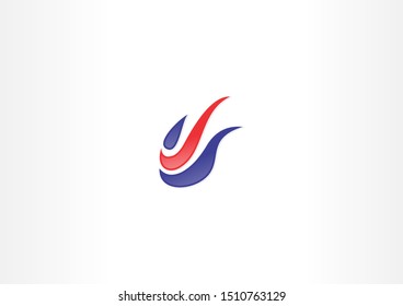 Vector abstract shape, eps10. Simple vector logo design.