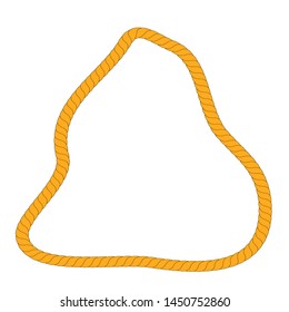 Vector, Abstract Shape Frame from Brown Rope, at White Background
