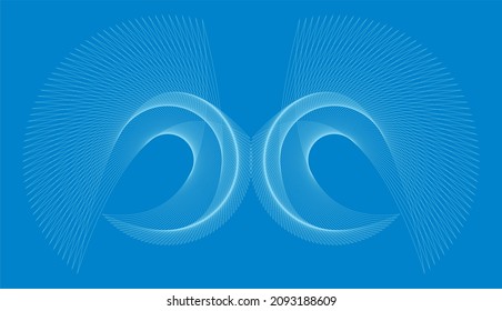 Vector Abstract Shape Geometric blue universal design form