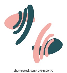 Vector Abstract Shape, Geometric Liquid Abstraction Isolated, Trendy Modern Design Element.