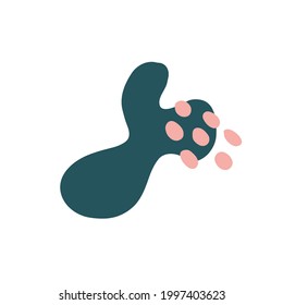 Vector Abstract Shape, Geometric Liquid Abstraction Isolated, Trendy Modern Design Element. Smooth lines. Stone texture. pattern is isolated