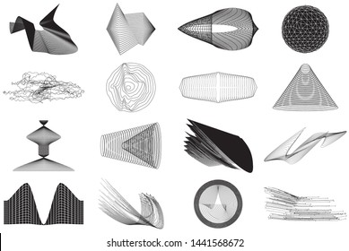 Vector Abstract Shape Geometric universal design form 