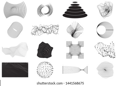 Vector Abstract Shape Geometric universal design form 