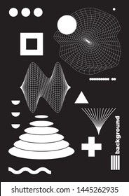 Vector Abstract Shape Geometric universal design form 