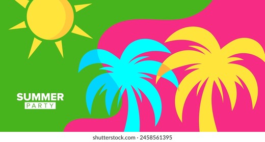 vector abstract shape illustration for summer party background design style