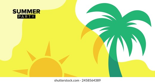 Ilustración abstracta de la forma del Vector para el diseño del fondo del partido del verano