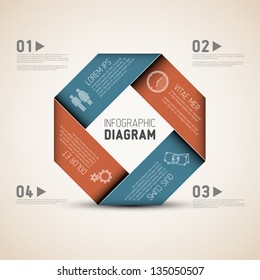 Vector Abstract shape with Infographic elements