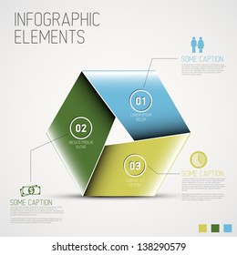 Vector Abstract shape with Infographic elements