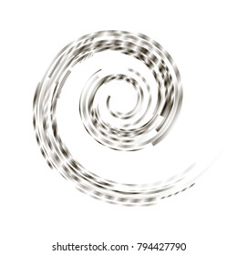 Vector abstract shape isolated on white background . Abstract emblem, design concept, logo, logotype element for template. Monochrome swirl background.