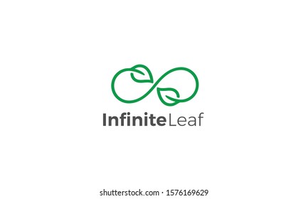 Vector abstract, shape leaves infinity as a logo or symbol - Vector