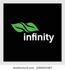 Vector abstract, shape leaves infinity as a logo or symbol  Vector