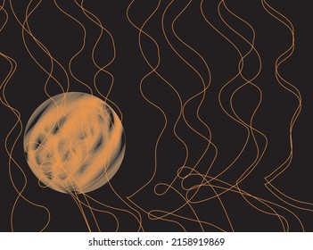 Vector abstract shape. Modern poster with minimalist design elements.  Wall art, home deco.