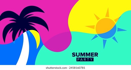 vector abstract shape summer party background templates