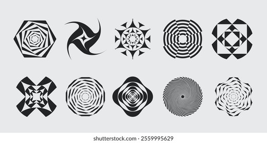 Vector abstract shapes collection made with minimalist geometric forms and graphics elements for poster, cover, art, presentation, prints, fabric, wallpaper and etc.