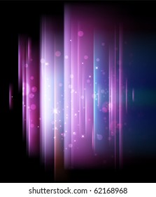 Vector abstract shiny background for design with bright glow and blur rays.