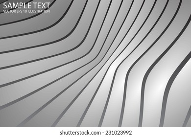Vector abstract shiny background illustration - Metal curved vector modern design illustration