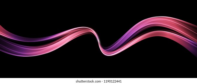 Vector Abstract shiny color gold wave design element on dark background. Science or technology design