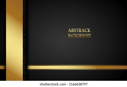 Vector Abstract shiny color gold wave design element with glitter effect on dark background.
Overlapping style of artwork classic black background. illustration vector
for template design media social