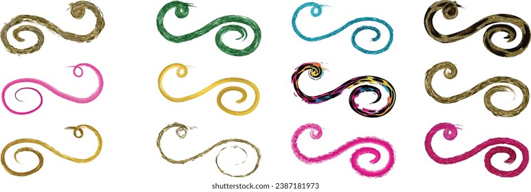 Vector Abstract shiny color gold wave design element with glitter effect on dark background