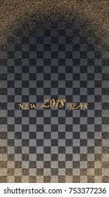 Vector Abstract shiny color golden design wave element with glitter effect on transparent background.