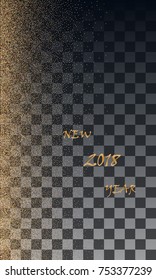 Vector Abstract shiny color golden design wave element with glitter effect on transparent background.