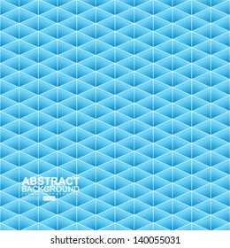 Vector abstract shiny geometric background in blue and white line color.