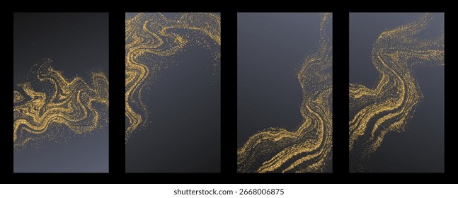 Vector Abstractas brillante fondo de oro brillante. Para el año Nuevo, feliz Navidad, cumpleaños y Boda tarjeta de felicitación e invitación. Diseño de fondo de lujo