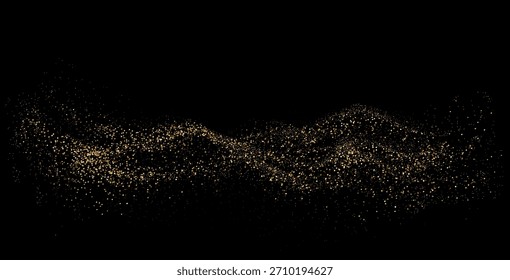 Vetor abstrato brilhante dourado Glitter elemento de design. Poeira dourada brilhante. Para o Ano Novo, Feliz Natal, Aniversário e casamento cartão de saudação e convite. Design de fundo de luxo