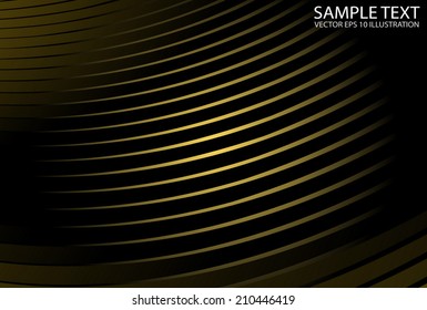 Vector abstract shiny golden striped background - Futuristic space golden vector background illustration