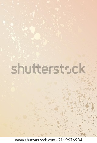 Vector abstract shiny luxury background in light soft pastel colors with golden spots. A4 premium modern gradient template with splash texture for elegant wedding invitation, card or notebook cover