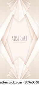Vector abstract shiny luxury paper cut background in art deco style with glitter, golden lines and copy space. Premium layered 3D realistic modern geometric template of invitation, banner or card