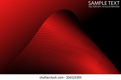 Vector abstract shiny red background  stripes - Futuristic red vector background illustration