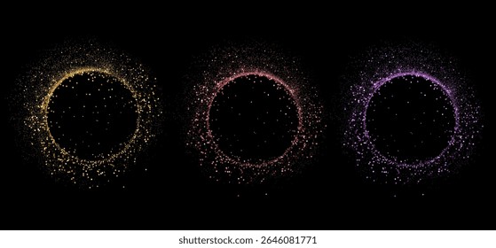 Vetor abstrato Rose brilhante dourado Glitter elemento de design. Para o Ano Novo, Feliz Natal, Aniversário e casamento cartão de saudação e convite. Design de fundo de luxo