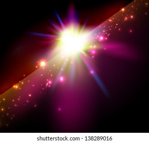 Vector abstract shiny star / space background