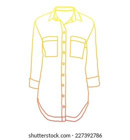 vector abstract shirt outline