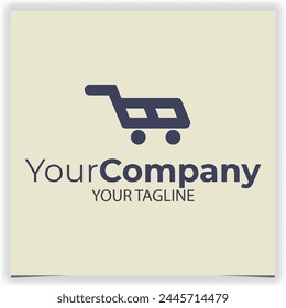 Vector abstracto Carrito de compras logo diseño Plantilla