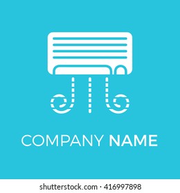 Vector abstract sign air conditioning