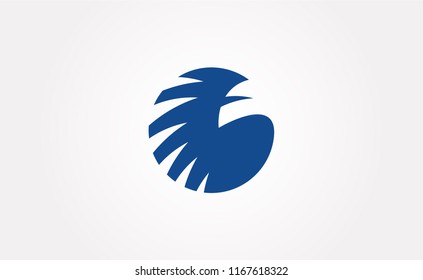 Vector abstract sign bird in flight 
