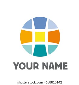 Vector abstract sign sun. Summer concept