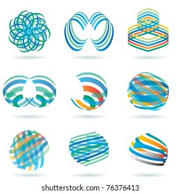 vector abstract signs for various business