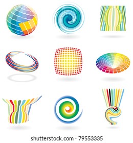 vector abstract signs for various business