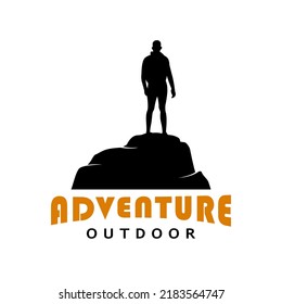 vector abstract silhouette adventure logo