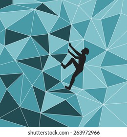 Vector abstract silhouette climber