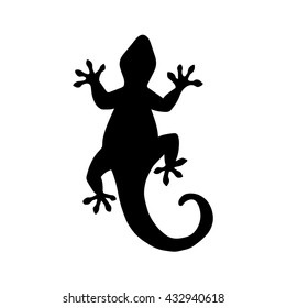 Vector of Abstract Silhouette gecko