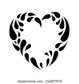 Vector of Abstract silhouette heart shape