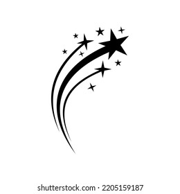 logotipo de estrella de silueta abstracta vectorial