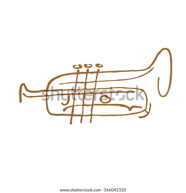 トランペットのベクター抽象的シルエット ジャズフェスティバルのシンボル 音楽ショップにサイン トランペット トランペットのアイコン のベクター画像素材 ロイヤリティフリー