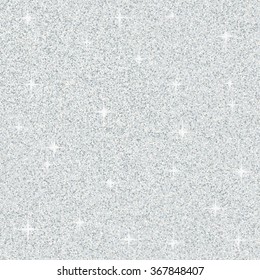 Vector Abstract Silver Glitter Texture For Background. Silver Seamless Pattern/ Texture. Vector Illustration.