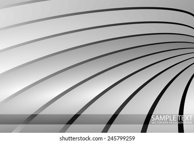 Vector abstract silver striped background illustration - Metallic striped vector modern design illustration