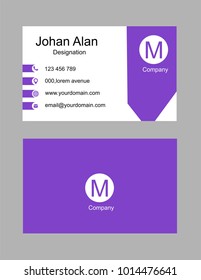Vector abstract simple business card